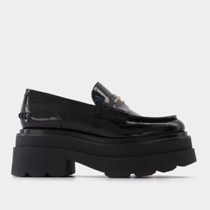 알렉산더왕 카터 75 플랫폼 블랙 가죽 로퍼 30322F023 001 BLAC