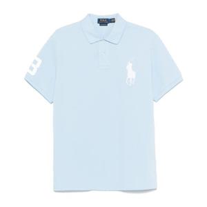 랄프로렌 로고 자수 반팔 폴로 셔츠 710 969625 003 BLUEBELL