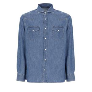 브루넬로 쿠치넬리 데님 셔츠 MH1924008 CCF66 Blue
