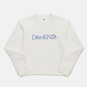 [데상트]데상트 여성 기모 워딩그래픽 맨투맨 SP322UHT99IVY0 티