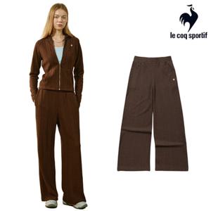 [르꼬끄] 여성 와이드핏 케이블 자가드 팬츠 QQ322OFP91_BRW