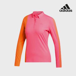 아디다스골프 여성 긴팔 골프 티셔츠 핑크 오렌지 FS6357