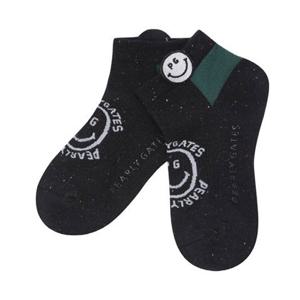 [파리게이츠] (521E3SC001)여성 스마일 패치 멜란지 단목 양말