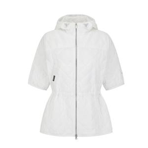 여성 스트링 반팔 패딩 후드 집업 점퍼 521E3JP203WH