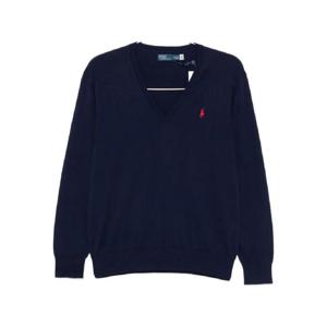 폴로 랄프로렌 V넥 자수 스웨터 211972105005