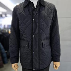 [바쏘]남성 네이비 코듀로이 배색카라 퀼팅 점퍼 WSAFZ3UA05A