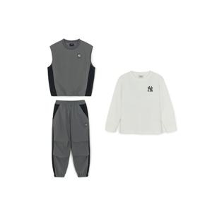 MLB키즈  아웃도어 베이직 우븐 베스트 3 세트CL (7AS1B015650CGL)