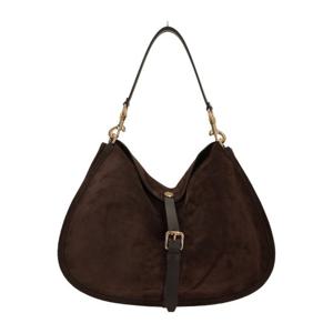 에트로 버클 디테일 스웨이드 크레센트 숄더 백 WP1C0022 AP341