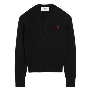 아미 크루넥 울 가디건 FKC361001009 BLACK DOM