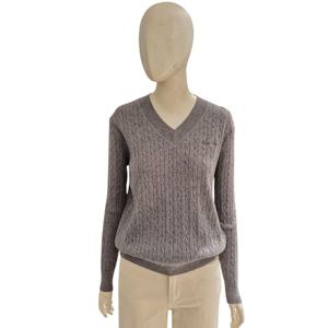 [에이비에프지]꽈배기패턴 브이넥 니트 ADZ4HW47K