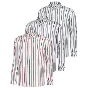 [파파브로] 고급스러운 스트라이프 디자인 오픈카라 셔츠 MS-SHA-Q004