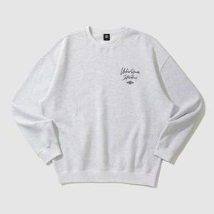 M 엄브로긴팔티 CQK UP421CFSN3-WMG 로즈 그래픽 기모 맨투맨 / GREY