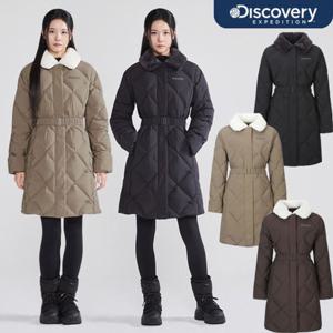 디스커버리 25FW 신상 할인/가격인하 겨울 여성 멜로즈 튜브 다운 롱패딩 카라넥/허리벨트/무봉제/발수/방풍/세미오버핏 DWDJ9I056