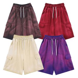 남자 블리칭 카고 밴딩 하프팬츠 DS-PTH-Q254