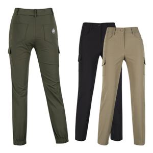 럭스골프 여성 백밴딩 자수 포인트 카고 반조거 팬츠 MW25A262W