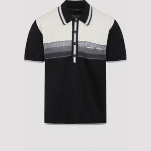 아미리 MA 스트라이프 슬림핏 폴로 티셔츠 AMKNPO1075 BLACK