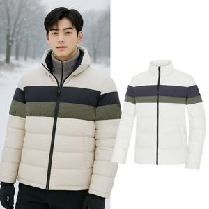 콜핑 남성 겨울 덕다운 배색 경량 등산 패딩 자켓 KSC650VJ5M