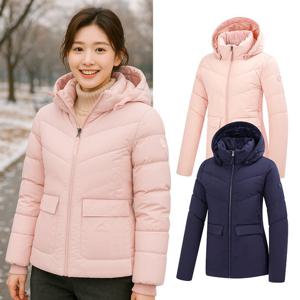 콜핑 여성 겨울 웰론 이중소매 등산 패딩 자켓 KSC854SO0W