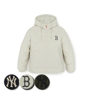 MLB 공용 고프코어 후드 다이아퀼팅 경량 숏패딩 점퍼 (3ADJB2756)