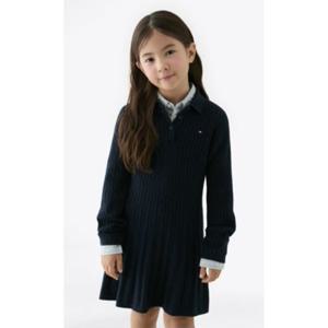 [타미힐피거칠드런] 케이블 스웨터 원피스 T42F7RDR210GT1