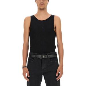 생로랑 반팔 티셔츠 757294 YBMV21000 BLACK