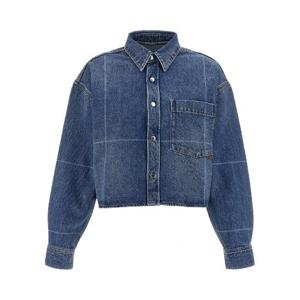 DENIM X ALEXANDER WANG Cropped denim shirt 4DC4252913400C