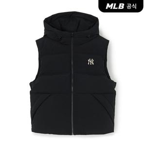 [MLB공식] 25FW 베이직 후드 패딩조끼 NY (Black) 3ADVB0456-50BKS