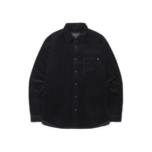 M 커버낫긴팔티 CQK CO2403SH04-BK 세미 오버핏 코듀로이 셔츠 블랙
