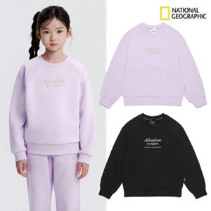 내셔널지오그래픽키즈 K254GSW020  여아 융 기모 맨투맨 티셔츠 초등 주니어 고학년 겨울딜