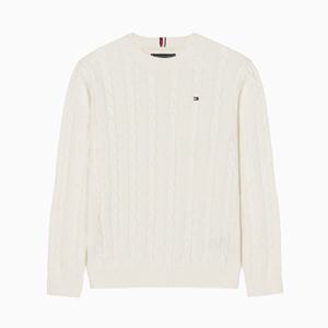 타미힐피거 키즈 T42F6WWO020BT1 케이블 스웨터