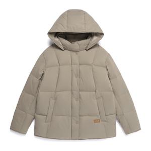 내셔널지오그래픽 N254WDW050 여성 사각 퀼팅 후드 탈부착 덕다운 점퍼 OAK BEIGE