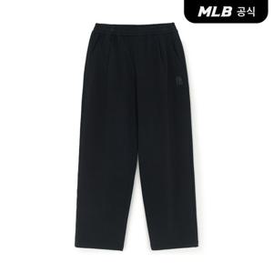 [MLB공식] 25FW 베이직 스몰로고 기모 와이드팬츠 NY (Black) 3APTB2256-50BKS