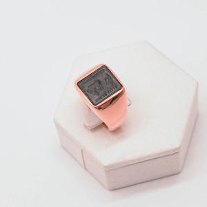 오팔하우스 14k 럭셔리 투 톤 블랙 스퀘어 코인 반지 OPGR624-2