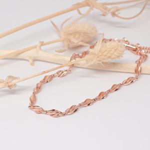 오팔하우스 14k 트위스트 컷팅 체인 팔찌 OPGDB3199