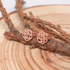 오팔하우스 14k 장미 원터치 미니 귀걸이 OPKYE0167