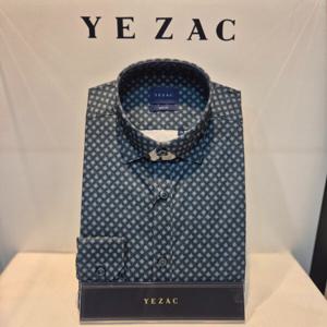 [예작]면 프린트  슬림핏 긴팔 와이셔츠 YJ4FIS598GY_DG