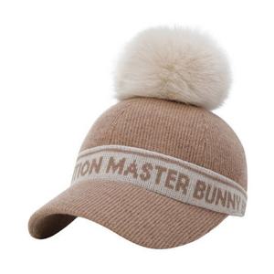 [마스터바니에디션] (421E4CP205)여성 자카드 로고 폼폼이 니트 볼캡