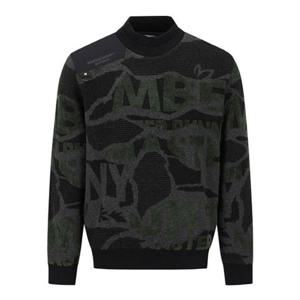 [마스터바니에디션] (411E4SR610)남성 콜라주 우븐 믹스 긴팔 니트