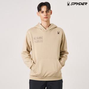 [스파이더] 남성 패트롤 기모 후드 티셔츠 SPKWCNHD302MBEG