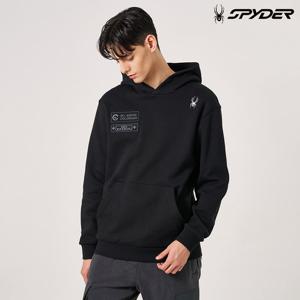 [스파이더] 남성 패트롤 기모 후드 티셔츠 SPKWCNHD302MBLK
