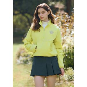 [챌린저]여성 드랍숄더 반집업 경량패딩 방풍 아노락 애플그린_C