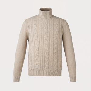 [인디안][광복점]중년 남성 팬시얀 케이블 롱터틀 니트 MIUBF4W937134GL