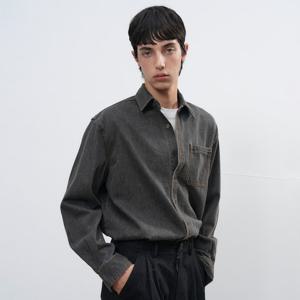 MAN 포켓 워시드 데님 셔츠 [GREY] / SBE3M03007