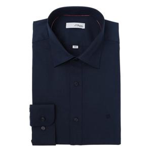 [듀퐁]25년 FW 신상 슬림핏 스트레치 솔리드 긴팔셔츠 -SE5FM21LS310SNY(네이비)