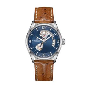 해밀턴 H32705041 재즈마스터 오픈하트 남성 가죽시계