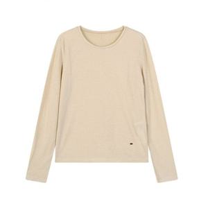 BEIGE 라운드넥 골지티셔츠 PR7CL964