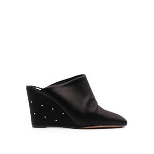 25 FW 포르테포르테 새틴 하이 웨지 뮬 90mm 10837myshoes TP444275791