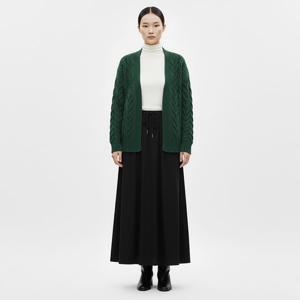 샵앤) 여성 허리밴딩 코코핀턱 와이드 통 치마 바지 PIC-WPT-20881-블랙