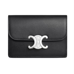 셀린느 트리옹프 플랩 카드 지갑 - 샤이니 카프스킨 10I583DPV 38SI