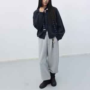 WOMAN 원 턱 기모 스웻 팬츠 [MELANGE GREY] / WBE4L11517